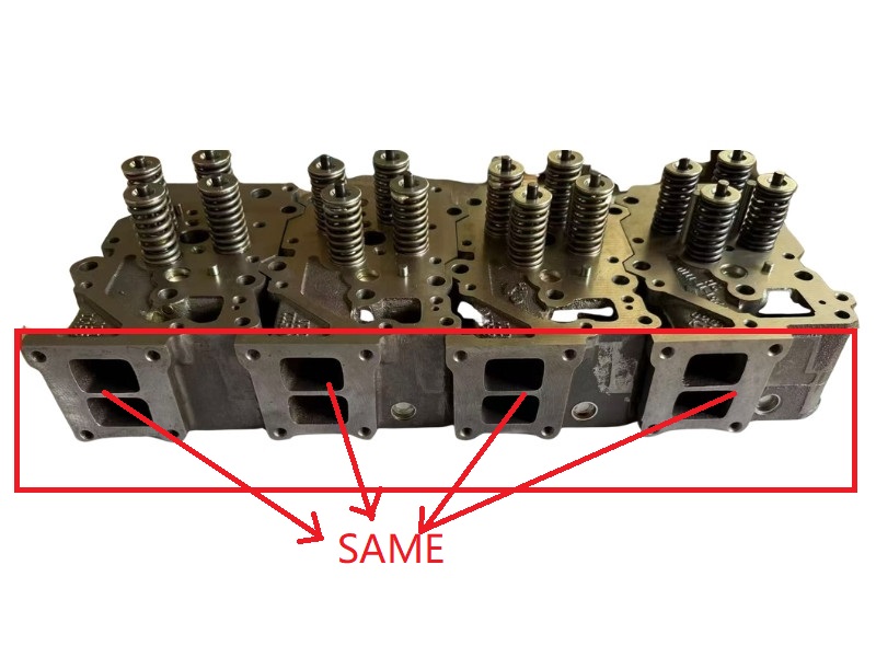 Komatsu S6D125 PC400-5 / PC400-6 / PC400-7 / PC400-8 Cylinder Head Core Differences 2 2026070107280950